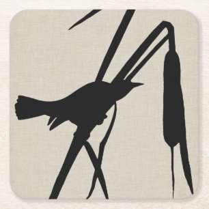 Audubon Silhouette II Square Paper Coaster