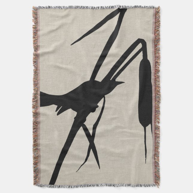 Audubon Silhouette II Throw Blanket (Front Vertical)