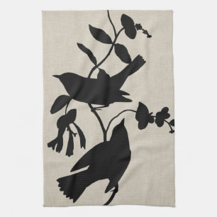 Audubon Silhouette IV Tea Towel