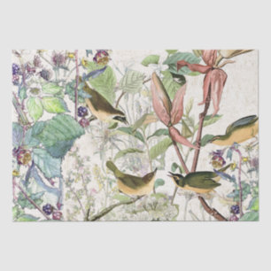 Audubon Warbler Birds Wildflowers Tissue Paper