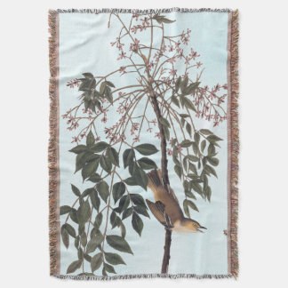 Audubon White Eyed Vireo Song Bird Art Throw Blanket