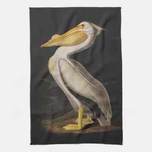Audubon White Pelican Bird America Tea Towel
