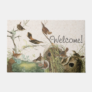 Audubon Wren Birds Wildlife Nests Welcome Doormat