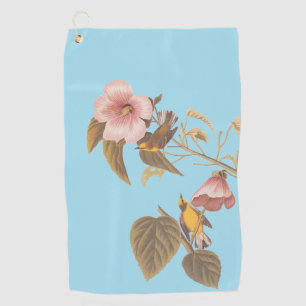 Audubon's Blue-Winged Yellow Warbler Song Birds Golf Towel
