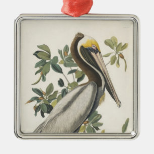 Audubon's Brown Pelican Metal Tree Decoration