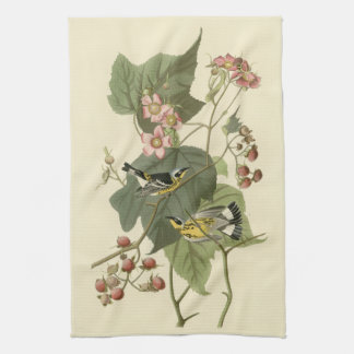 Audubon's Magnolia Warbler Tea Towel