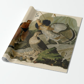 Audubon's Painting of a trio of Ruffed Grouse Wrapping Paper