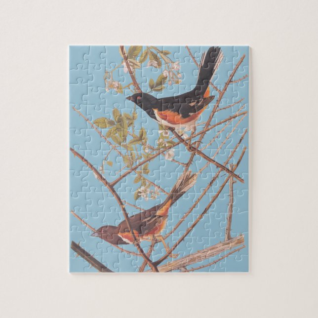 Audubon's Towee Bunting Jigsaw Puzzle (Vertical)