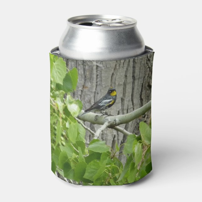 Audubon's Warbler Nature Photography Can Cooler (Can Front)