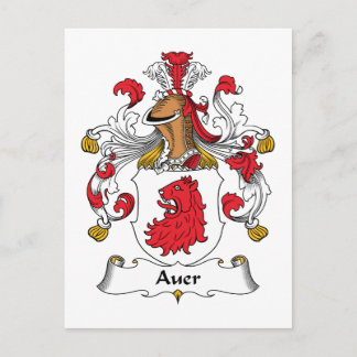Auer Family Crest Postcard