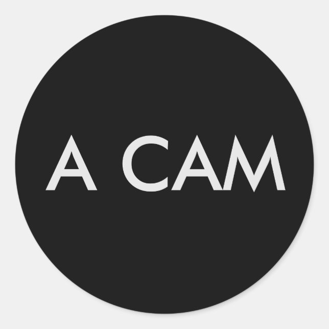 AUFKLEBER # A CAM CLASSIC ROUND STICKER (Front)