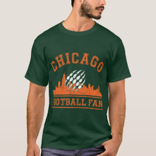 AUG-91 Vintage Chicago Football Bear Claw Skyline T-Shirt