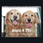 Augie and Ti's 2022 Golden Retriever Dog Calendar<br><div class="desc">This photo calendar features 12 months of golden retriever dogs Augie and Ti! Augie went to the rainbow bridge in 2017, and Ti joined him this year in 2021, so we remember them both through these pictures. We hope you enjoy! Note: The large size calendar indicates that one photo may...</div>