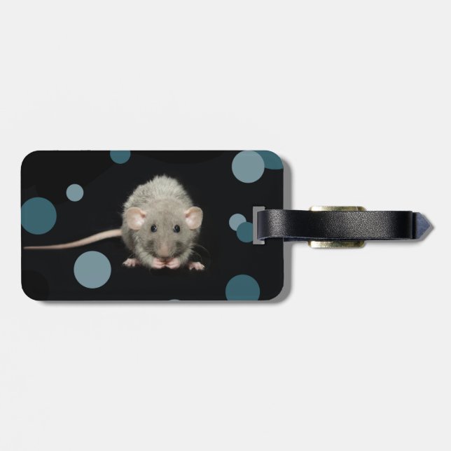 Augie - Rat Luggage Tag (Back Horizontal)