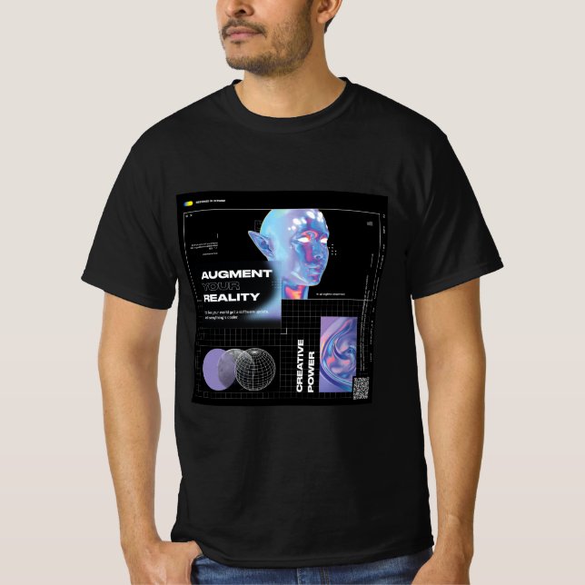 Augmented Reality  Basic Dark T-Shirt (Front)