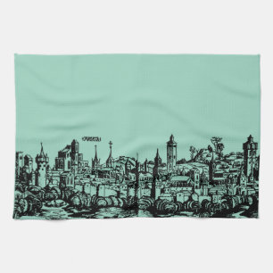 Augsburg German capital of Swabia Tea Towel