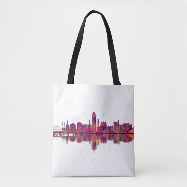 Augsburg Germany Skyline Tote Bag (Front)