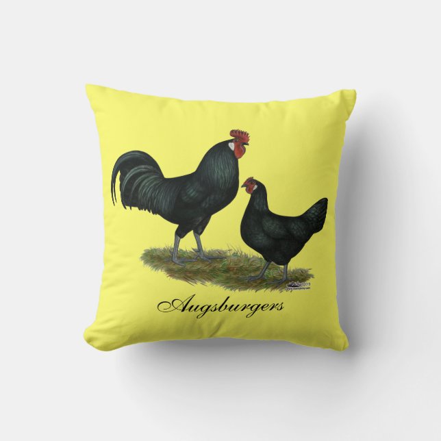 Augsburger Chickens Cushion (Front)