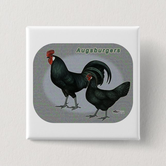 Augsburger Fowl 15 Cm Square Badge (Front)