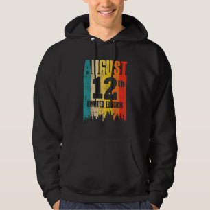 August 12 Limited Edition Month 8 12th Day Retro V Hoodie