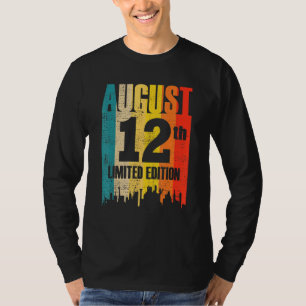 August 12 Limited Edition Month 8 12th Day Retro V T-Shirt