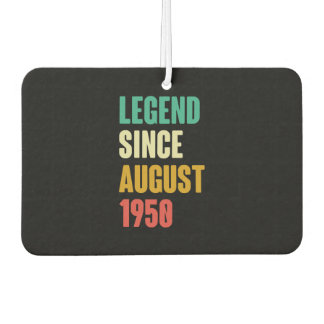August 1950 72nd Birthday 72 Years Old Bday Gift Car Air Freshener