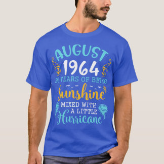 August 1964 Happy Birthday 56 Years Of Being Sunsh T-Shirt