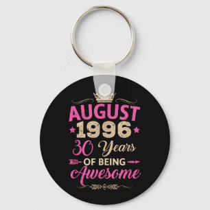 August 1996 30 Years Of Being Awesome Retro 30th Key Ring