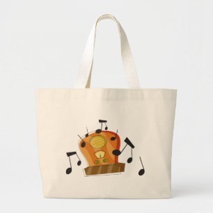 August 20th, National Radio Day Large Tote Bag