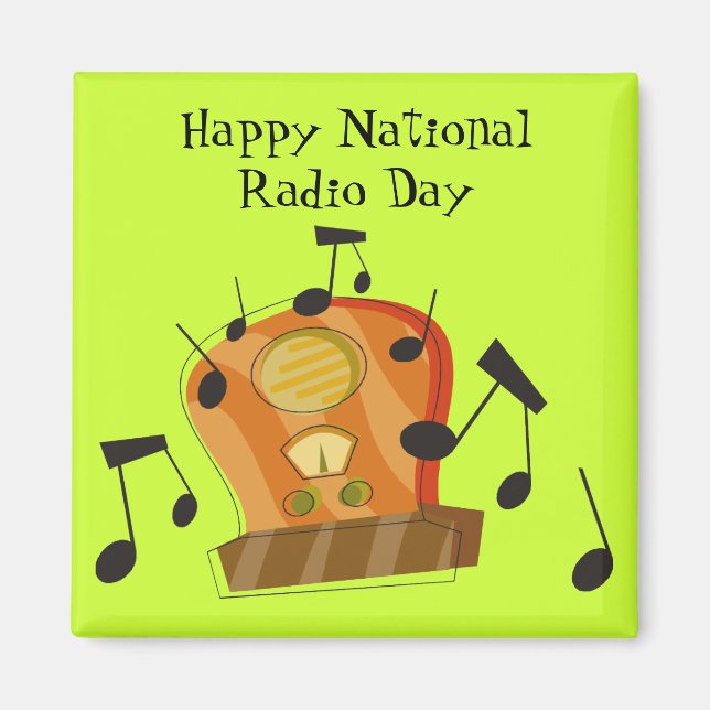 August 20th, National Radio Day Magnet (Front)
