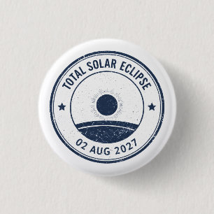 August 2 2027 Solar Eclipse 3 Cm Round Badge