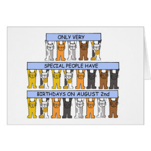 August 2nd Birthday Cartoon Cats