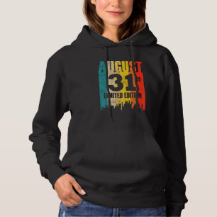 August 31 Limited Edition Month 8 31st Day Retro V Hoodie
