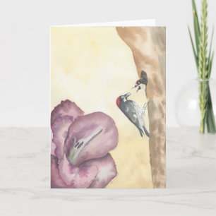 August; 5"x7" Folded Card; Blank Inside Card