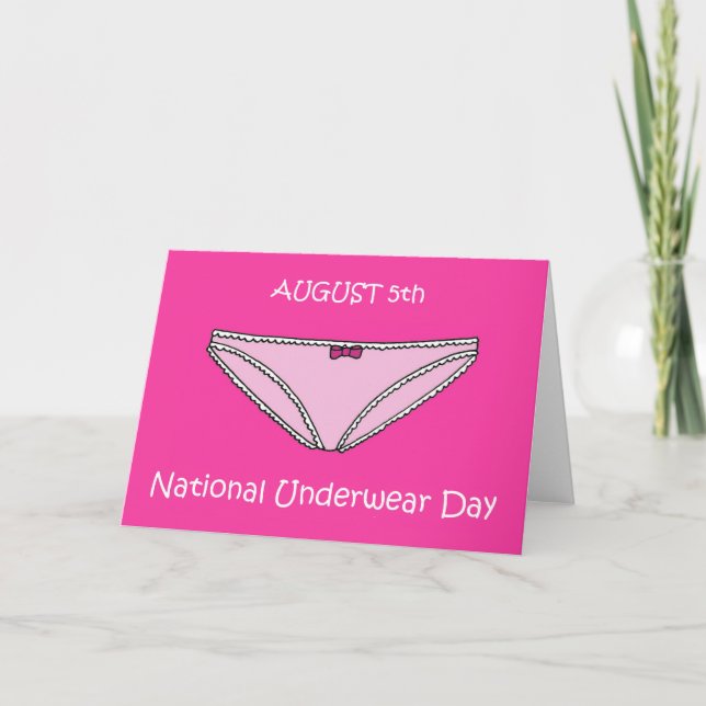 August 5th - National Underwear Day Card (Front)
