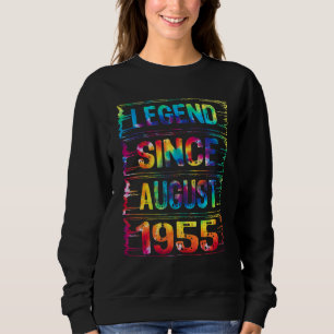 August 67 Years Old Since 1955 67th Birthday Tie Sweatshirt