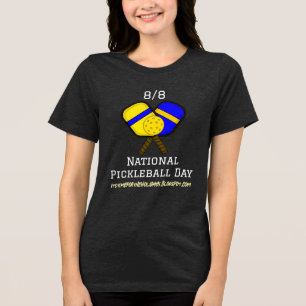 August 8th is National Pickleball Day Tri-Blend Shirt
