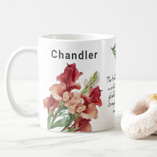 August Birth Flower Gladiolus Add Name Coffee Mug