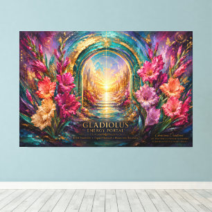 AUGUST BIRTH FLOWER GLADIOLUS ENERGY PORTAL CANVAS PRINT