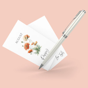 August Birth Month Flower Enclosure Card