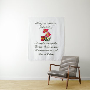 August Birth Month Flower Gladiolus Birth Gift Tapestry