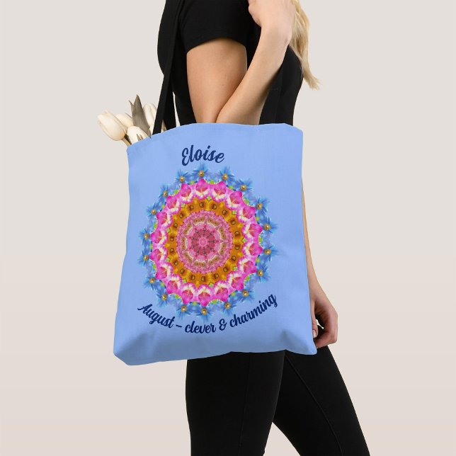 August Birth Month Flower Personalised Carry all Tote Bag (Creator Uploaded)