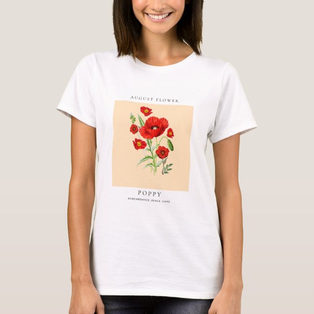 August Birth Month Flower T-Shirt (Front)
