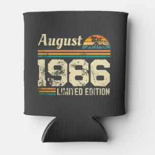 August Birthday Custom Year Can Cooler
