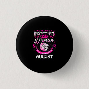 August Birthday Gift Woman Leo Zodiac Astrology 3 Cm Round Badge