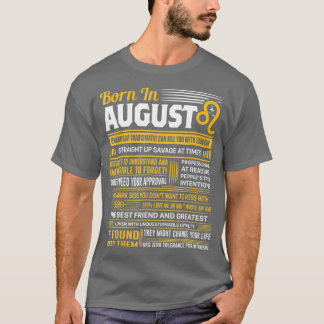 August Birthday Gifts - Born In August Leo T-Shirt