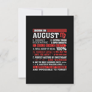 August Birthday Gifts - Born In August Virgo Invitation