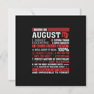 August Birthday Gifts - Born In August Virgo Invitation