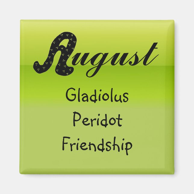 August Birthday Magnet (Front)