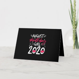 August Birthday Quarantine Gift Women Her Girl Leo Card